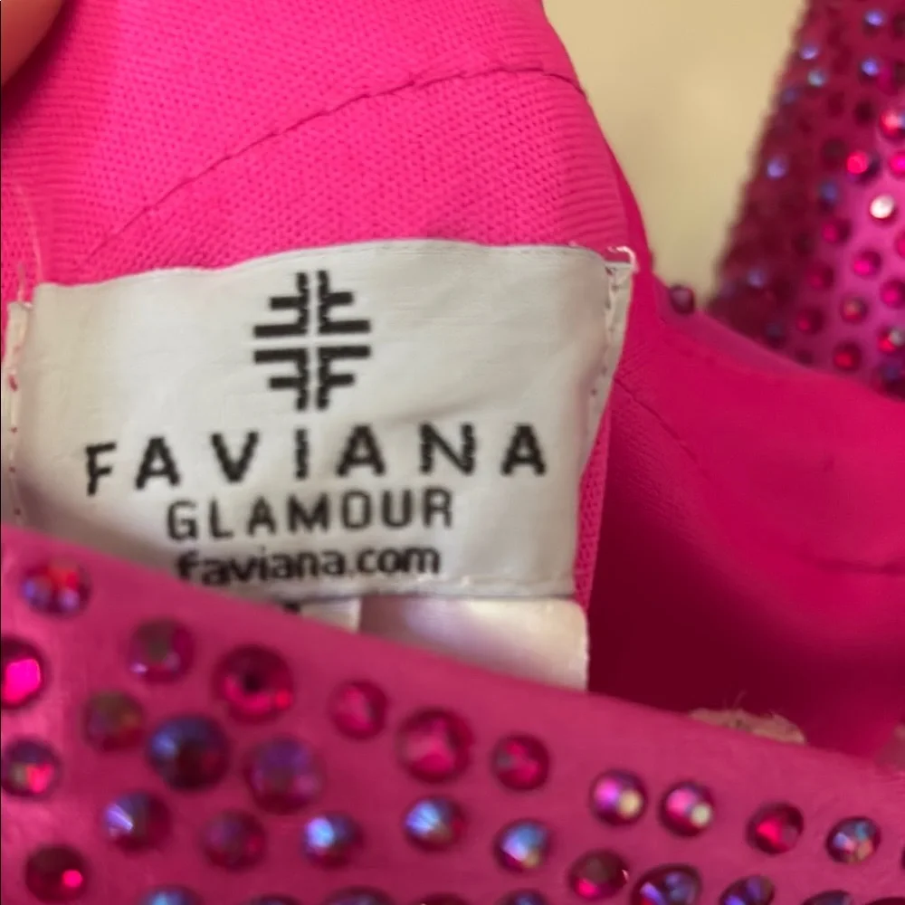 Faviana Pink Sequin Prom Dress - Picture 10 of 11